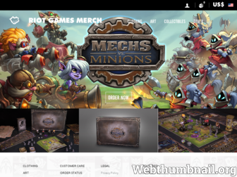 na.merch.riotgames.com website preview