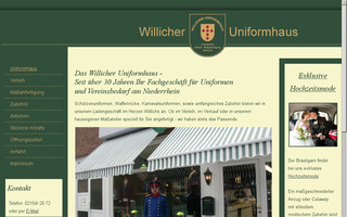 willicher-uniformhaus.de website preview