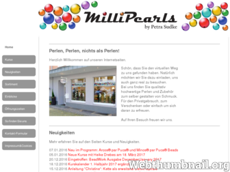millipearls.de website preview