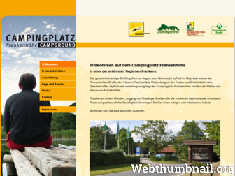 campingplatz-frankenhoehe.de website preview