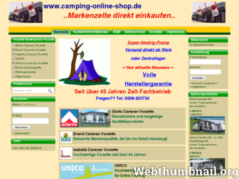 camping-online-shop.de website preview