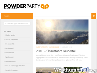powder-party.de website preview