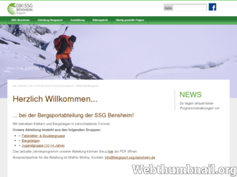 bergsport.ssg-bensheim.de website preview