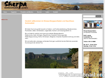 sherpa-bergsport.de website preview