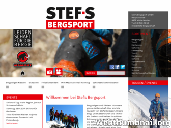 stefs-bergsport.ch website preview