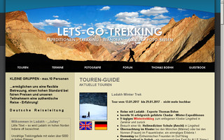 lets-go-trekking.com website preview