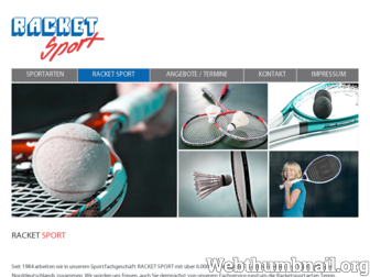 racket-sport.de website preview