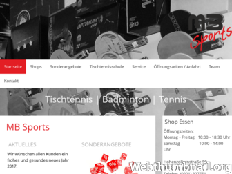 mbsports.eu website preview
