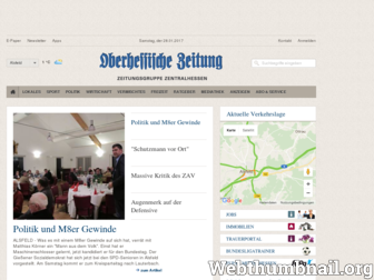 oberhessische-zeitung.de website preview