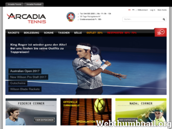 arcadia-tennis.ch website preview