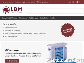 lbm-shopping.de website preview