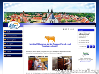 pegauer-fleisch-und-wurstwaren.de website preview